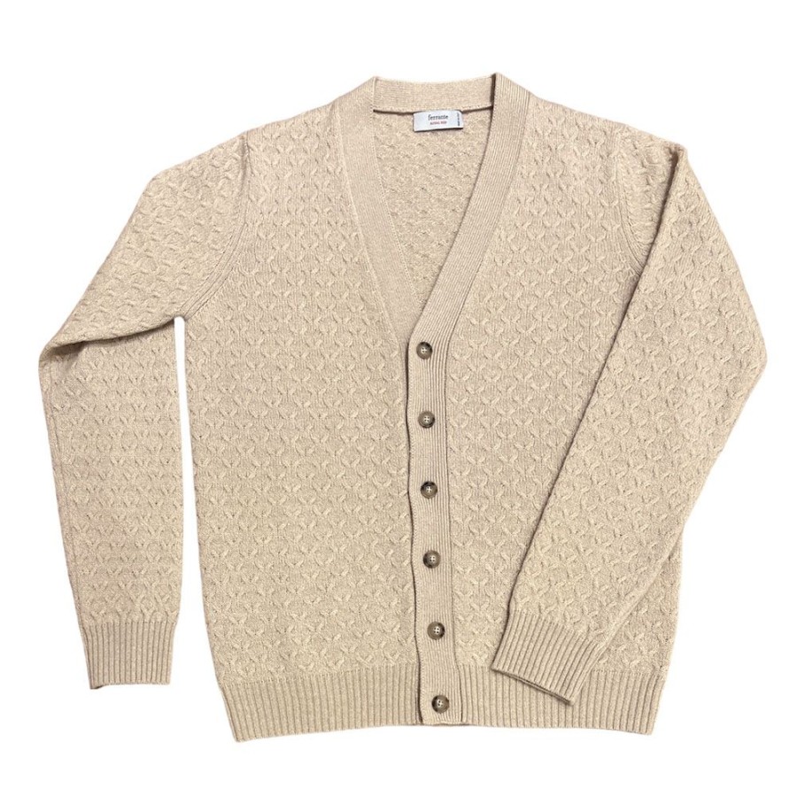 Herren Ferrante Cardigan | Ferrante - Cardigan Lys Beige