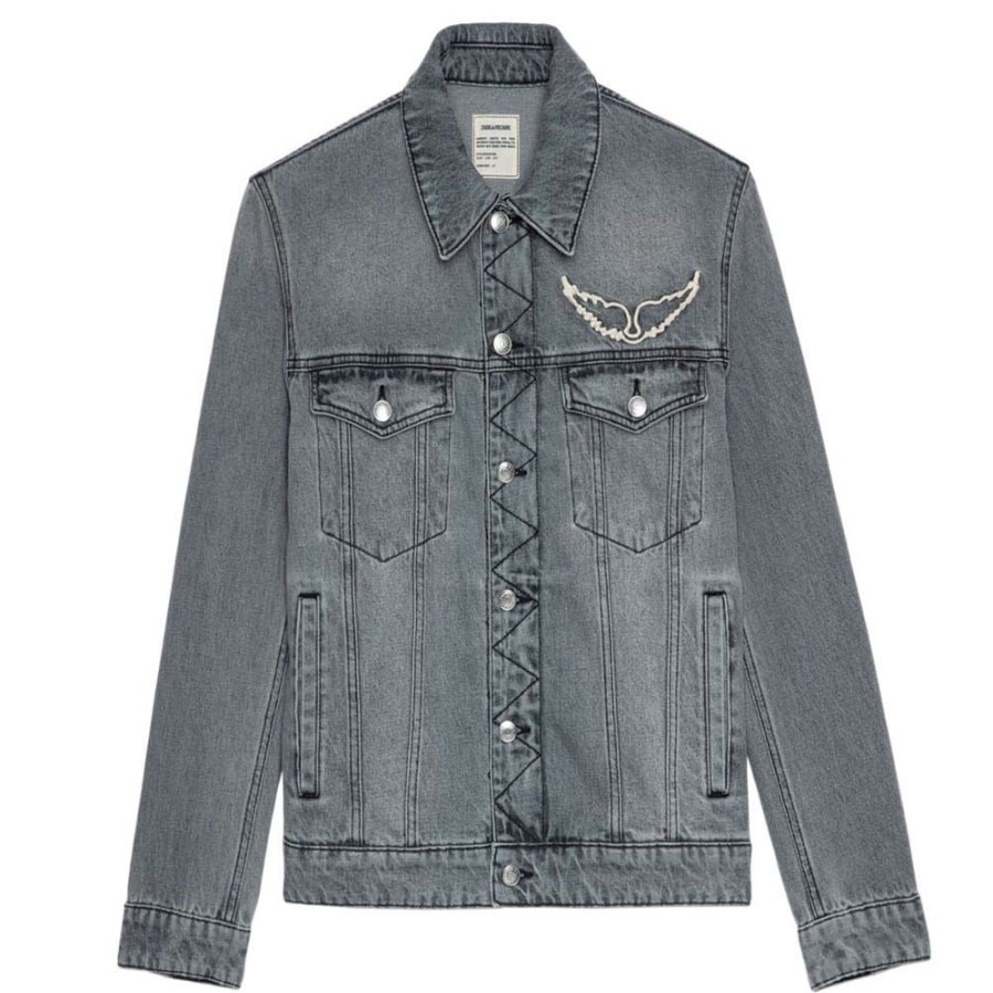 Dame ZADIG & VOLTAIRE Overtoj | Zadig & Voltaire - Kase Denim Jacket Vasket