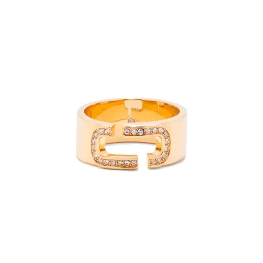 Dame Marc Jacobs Ringe | Marc Jacobs - Pave Ring, Gold/Crystal Guld