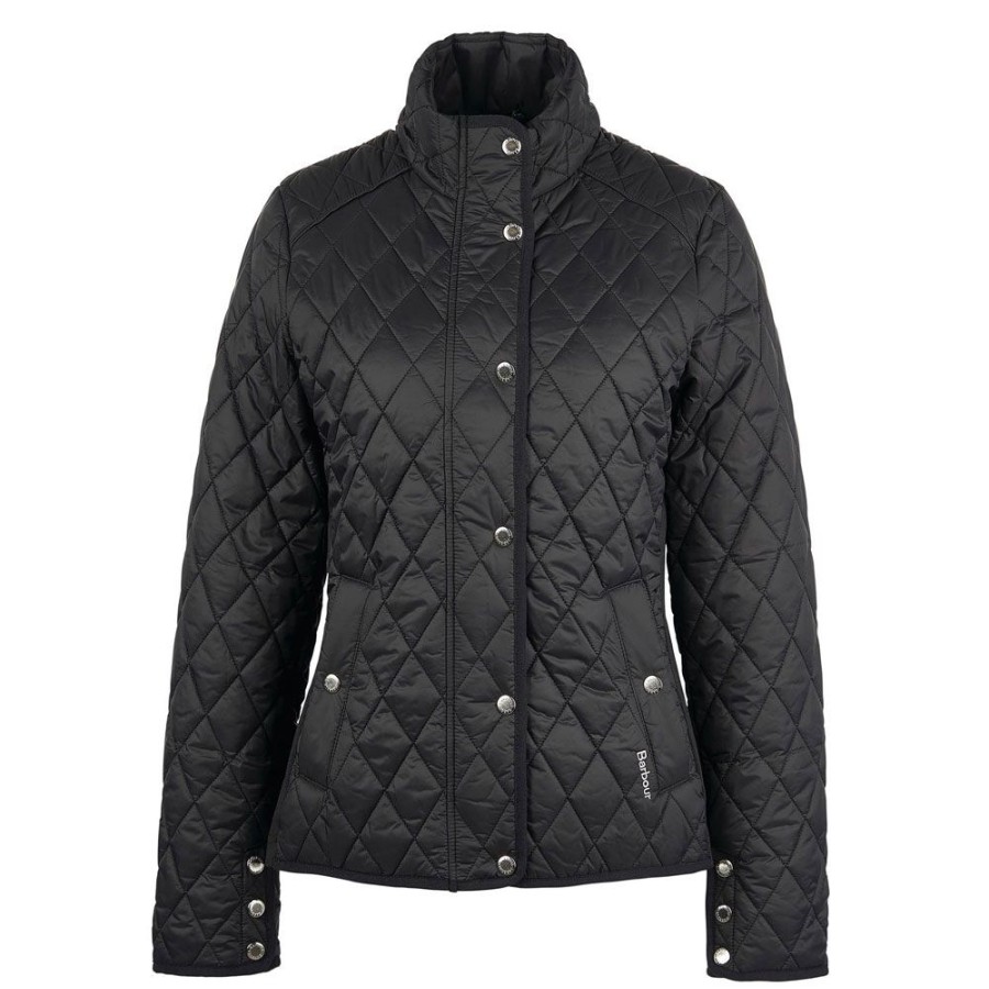 Dame BARBOUR Overtoj | Barbour - Yarrow Quilted Jacket Sort