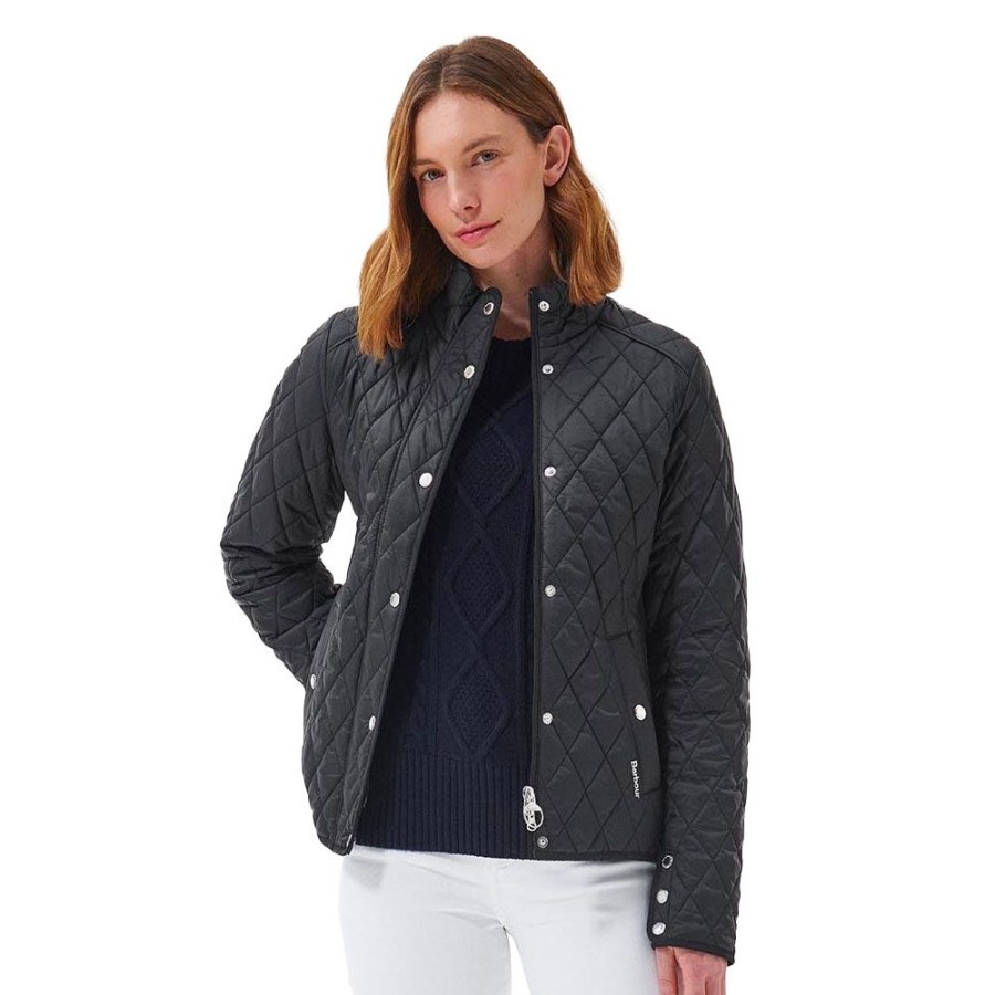 Dame BARBOUR Overtoj | Barbour - Yarrow Quilted Jacket Sort