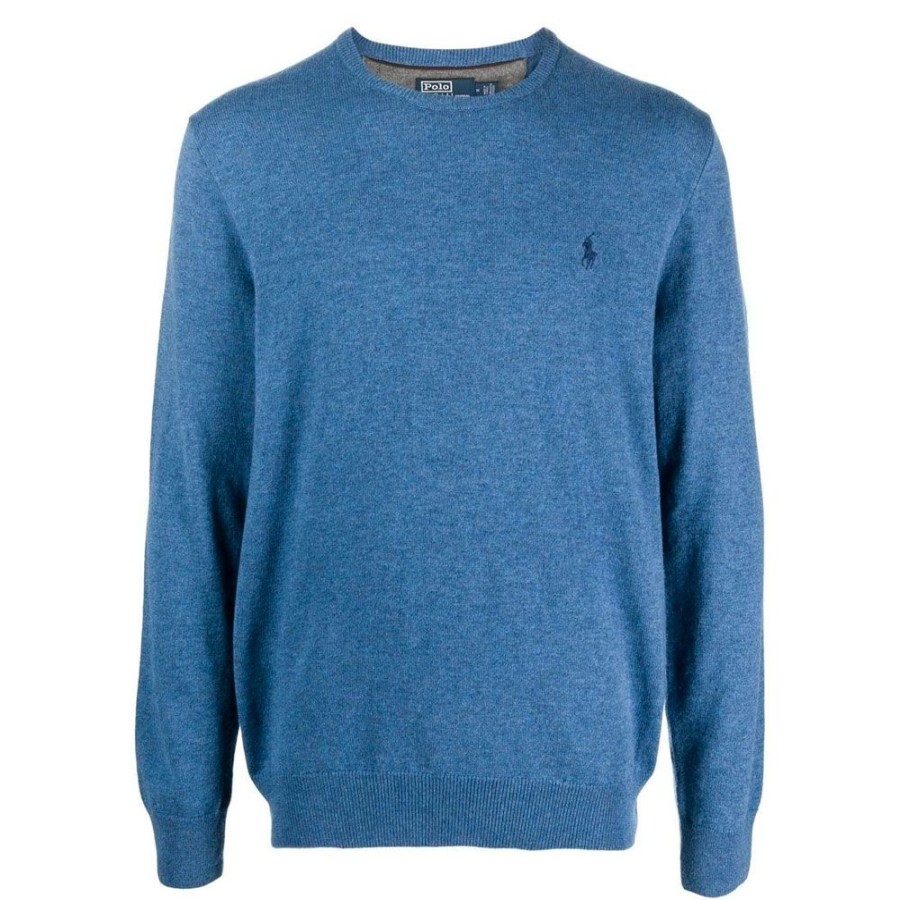 Herren RALPH LAUREN Strik | Ralph Lauren - Knit Lys Bla