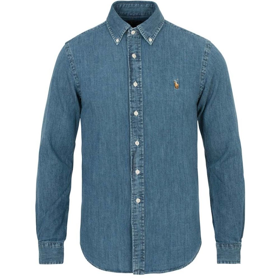 Herren RALPH LAUREN Skjorter | Ralph Lauren - Slim Fit Shirt Denim