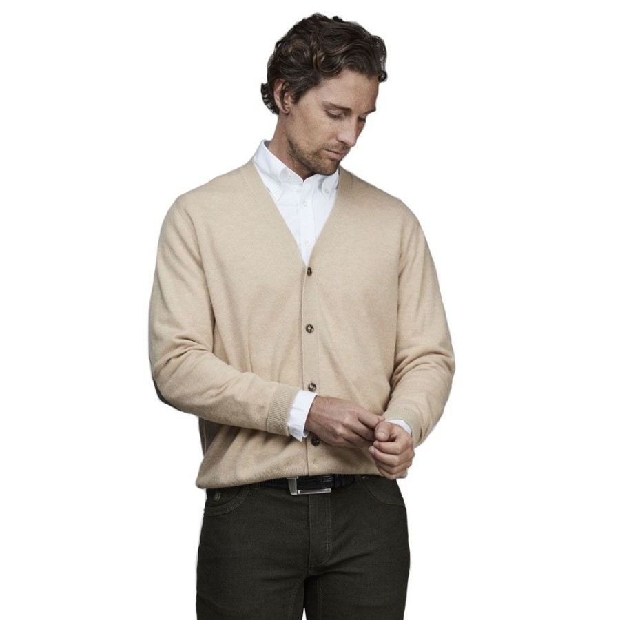 Herren Hansen&Jacob Cardigan | Hansen & Jacob - Geelong Cardigan Sand