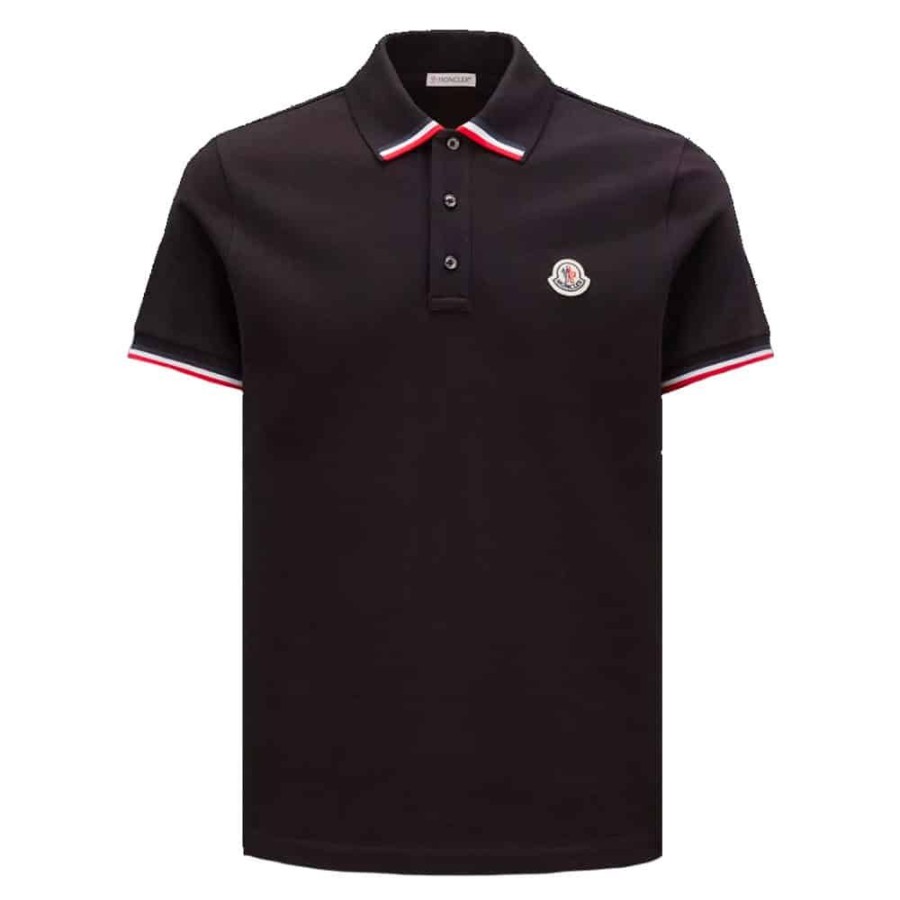 Herren MONCLER HERRE Polo | Moncler - Polo Sort