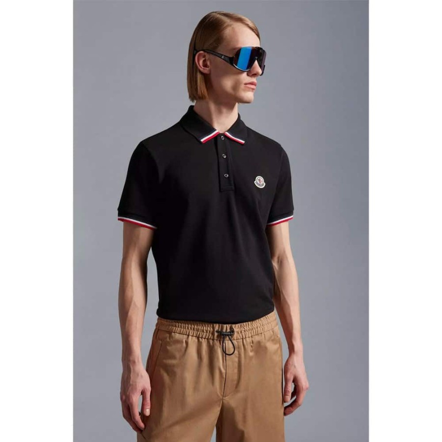 Herren MONCLER HERRE Polo | Moncler - Polo Sort