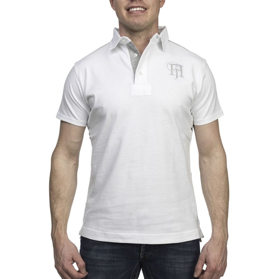 Herren Hansen&Jacob Polo | Hansen & Jacob - Striped Back Polo Hvid