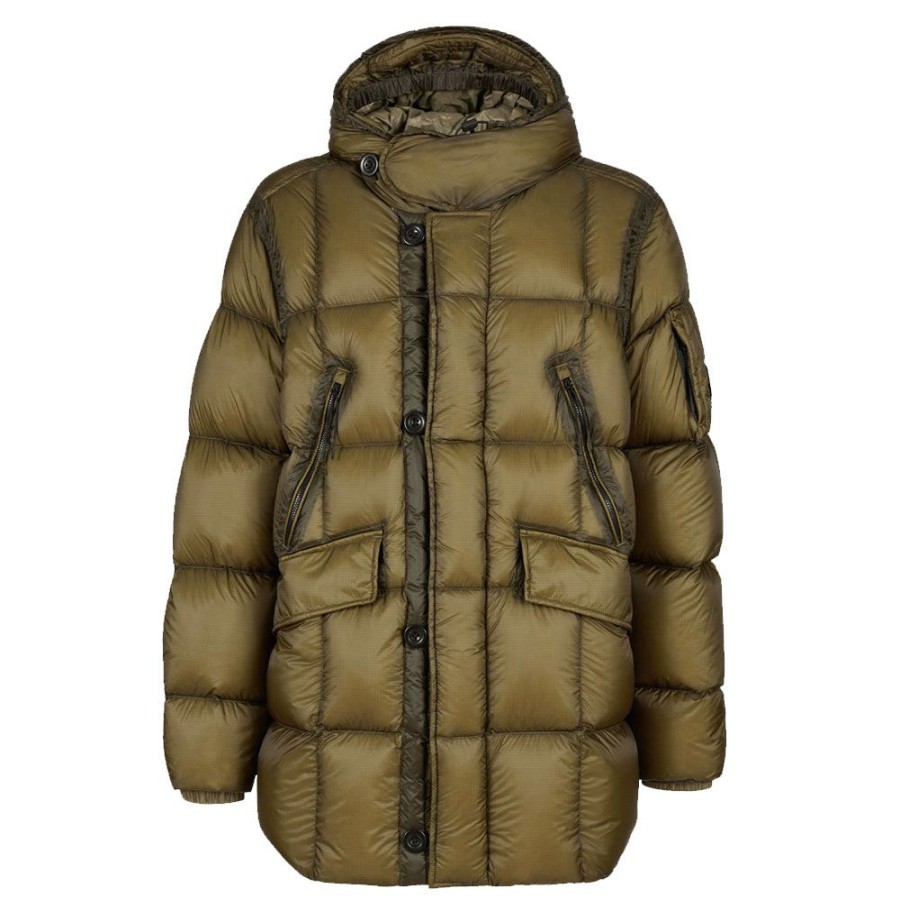 Herren C.P. Company Overtoj | C.P. Company - D.D. Shell Down Parka Jacket Butternut