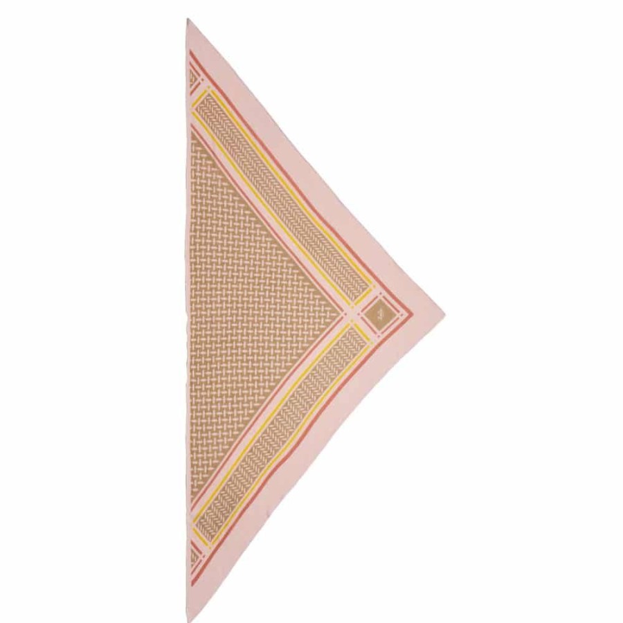 Dame Lala Berlin Torklaeder | Lala Berlin - Triangle Trinity Neo M, Cream Pink Neo