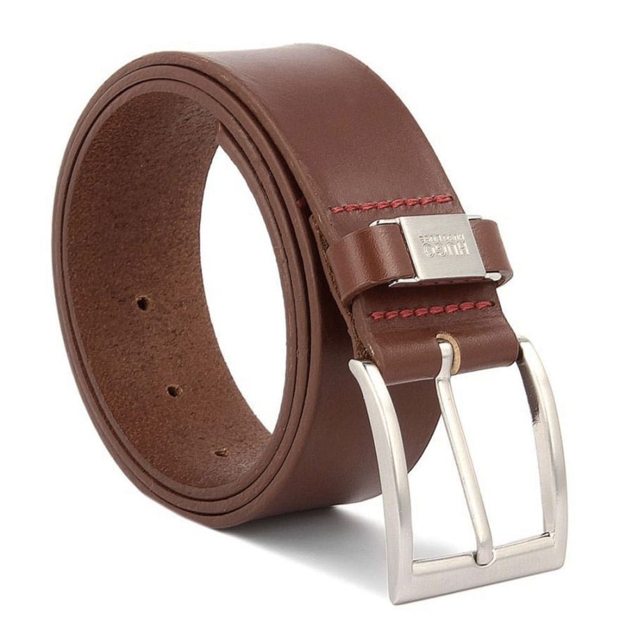 Herren HUGO Baelter | Hugo - C-Connio Belt Lys Brun