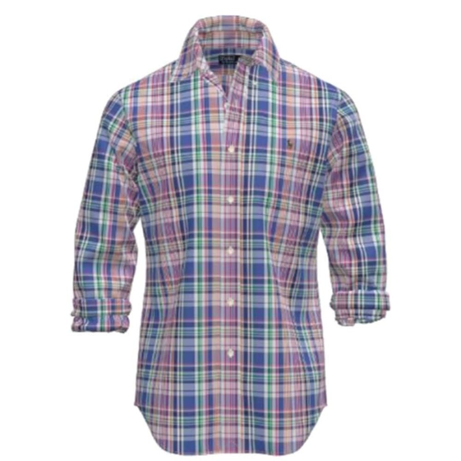 Herren RALPH LAUREN Skjorter | Ralph Lauren - Custom Fit Perfomance Long Sleeve Sport Shirt Multi