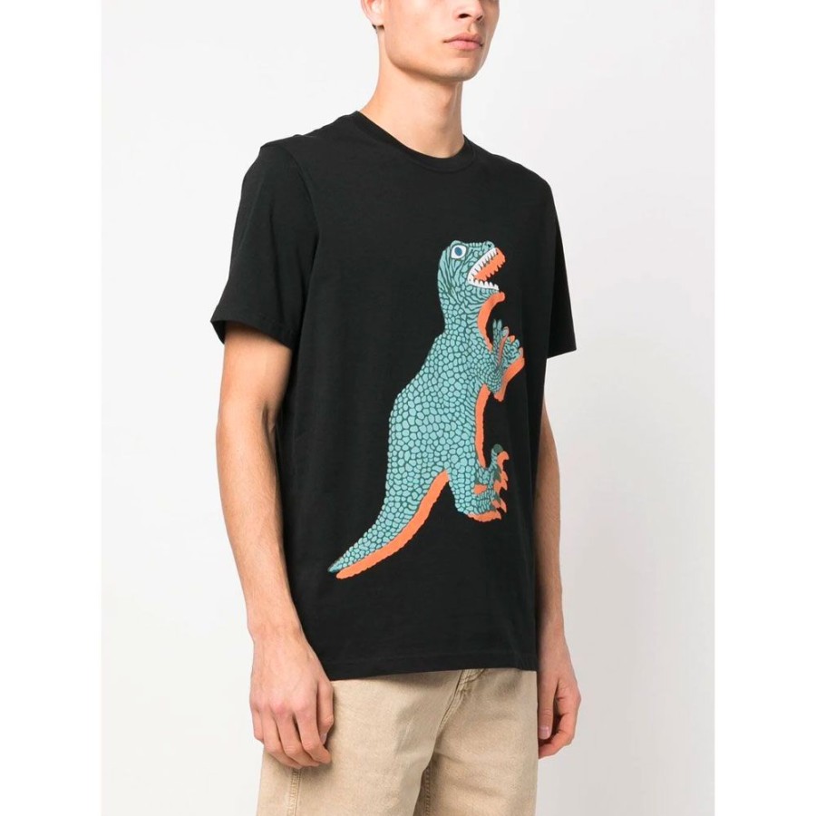 Herren Paul Smith T-Shirts | Ps Paul Smith - Dino T-Shirt Sort