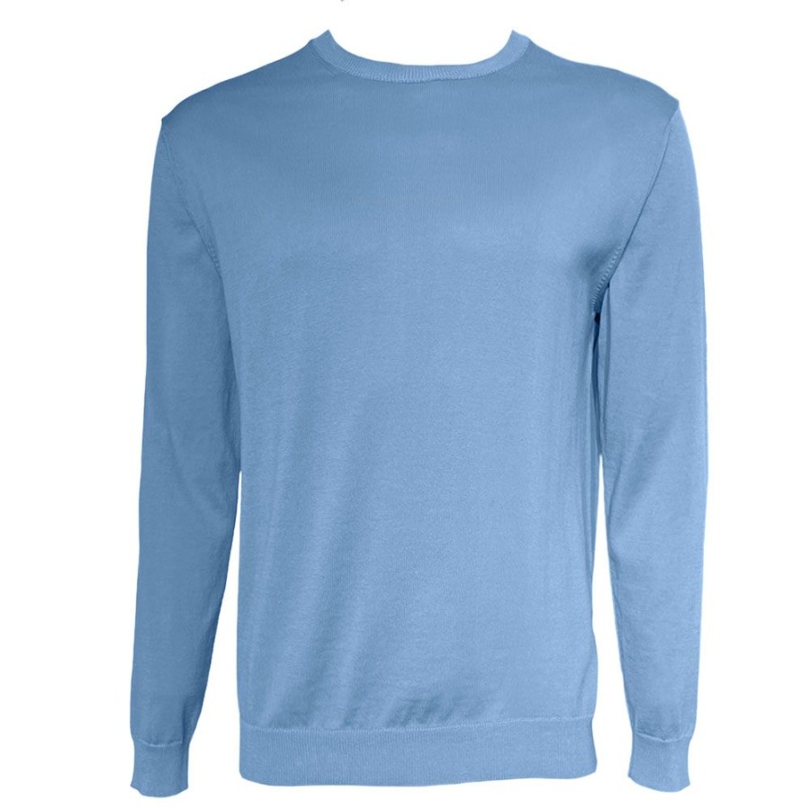 Herren Daniele Fiesoli Strik | Daniele Fiesoli - Knit Pullover Lys Bla