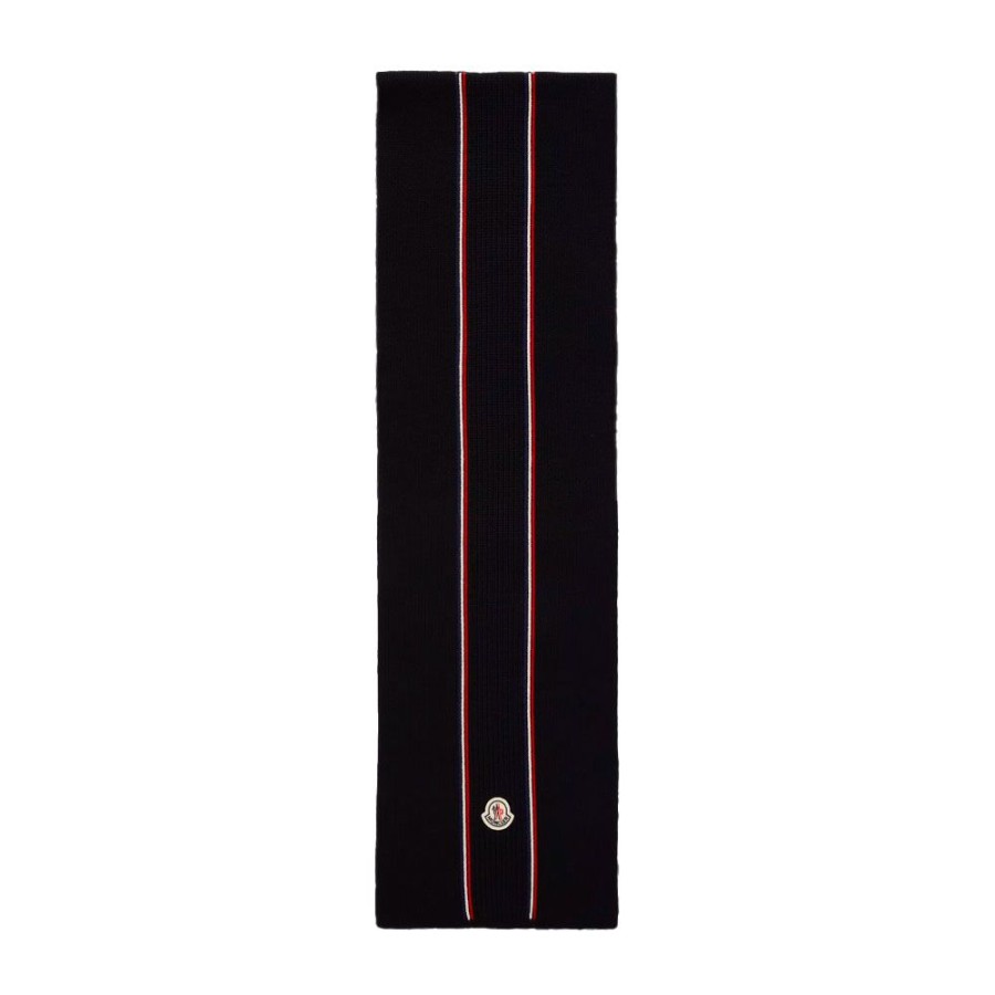 Herren MONCLER HERRE Torklaeder | Moncler - Tricolor Wool Scarf