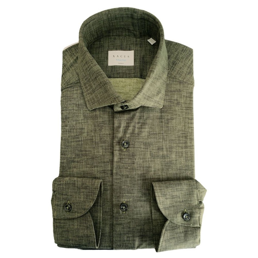 Herren Xacus MEN Skjorter | Xacus - Active Shirt Dusty Olive