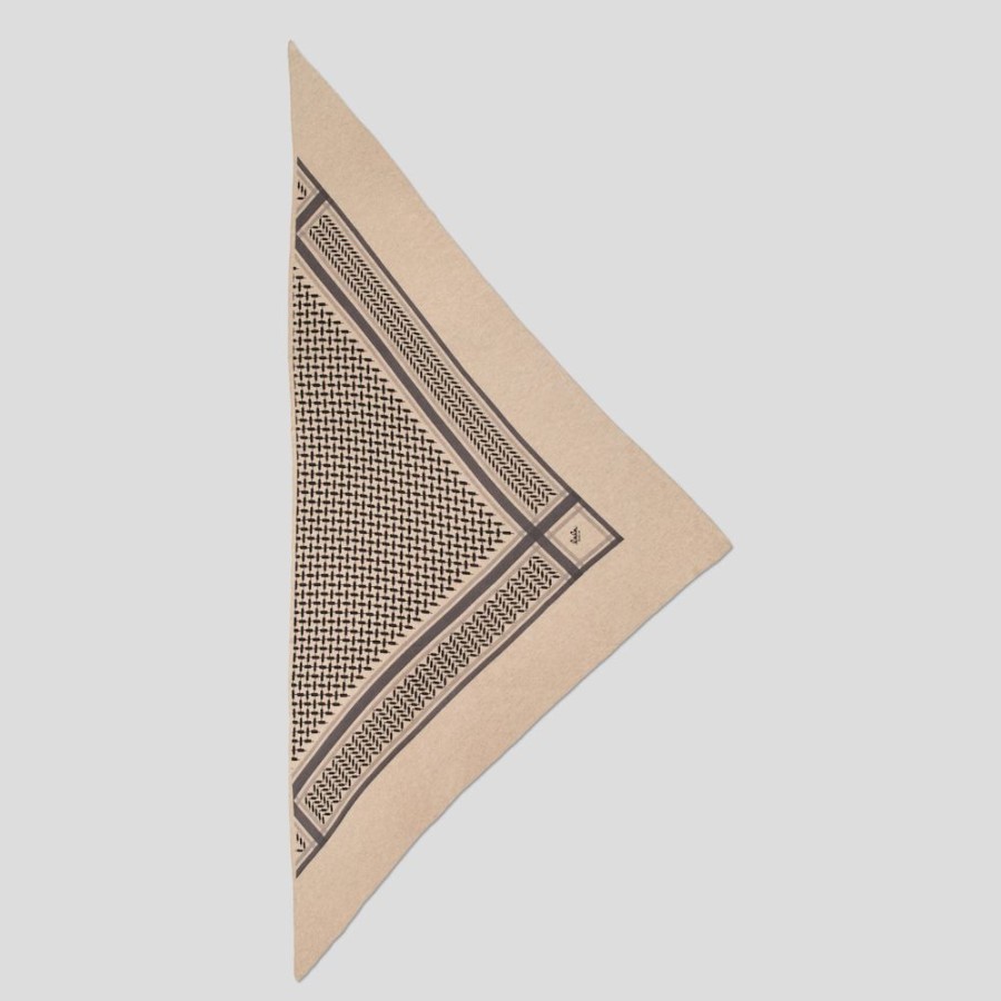 Dame Lala Berlin Torklaeder | Lala Berlin U2013 Triangle Trinity Classic Large, Dune Dune Beige