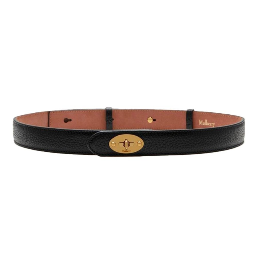 Dame Mulberry Baelter | Mulberry - Darley Thin Belt, Black Sort