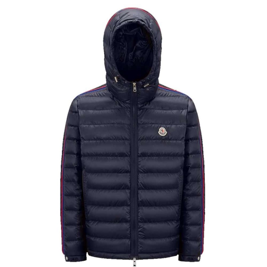 Herren MONCLER HERRE Overtoj | Moncler - Agout Lightweight Down Jacket Navy