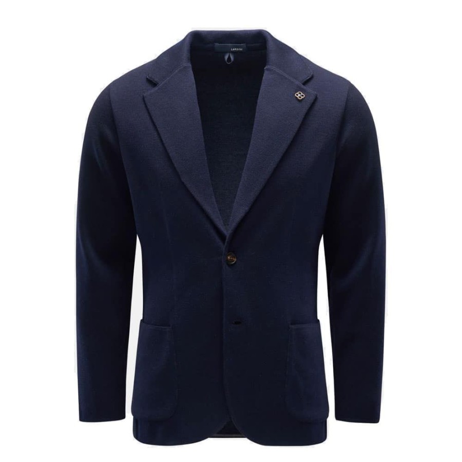 Herren LARDINI Blazer | Lardini - Knit Blazer Navy