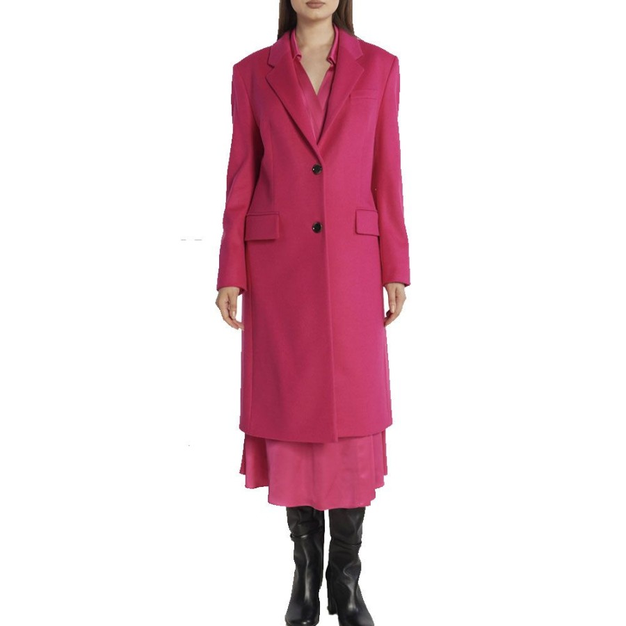 Dame BOSS Overtoj | Boss - Catara Wool Coat Pink