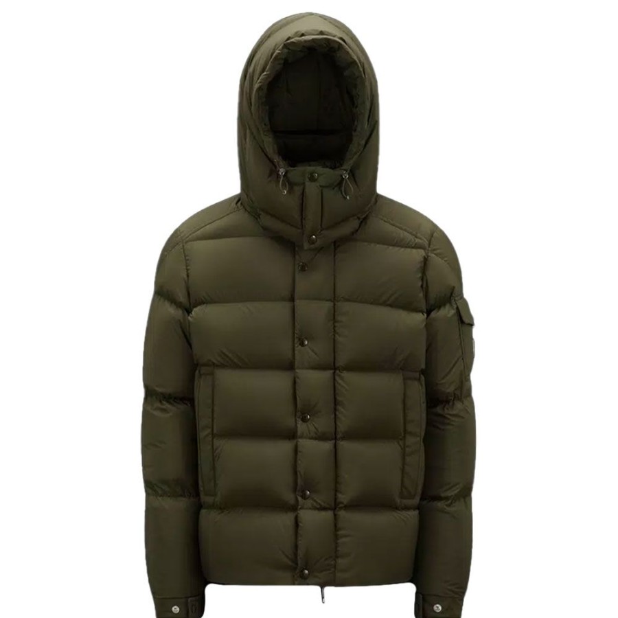 Herren MONCLER HERRE Overtoj | Moncler - Vezere Short Down Jacket Army