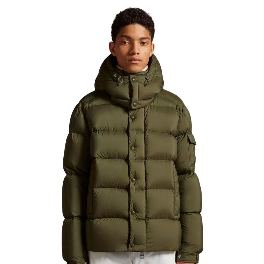 Herren MONCLER HERRE Overtoj | Moncler - Vezere Short Down Jacket Army