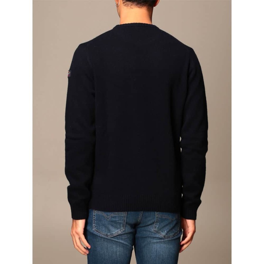 Herren Paul & Shark Strik | Paul & Shark - Lambswool Knit Navy