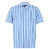 Herren RALPH LAUREN Skjorter | Ralph Lauren - Classic Fit Short Sleeve Shirt Lysebla Strib