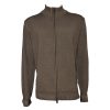 Herren Ferrante Strik | Ferrante - Knit Zip Cardigan Dark Beige