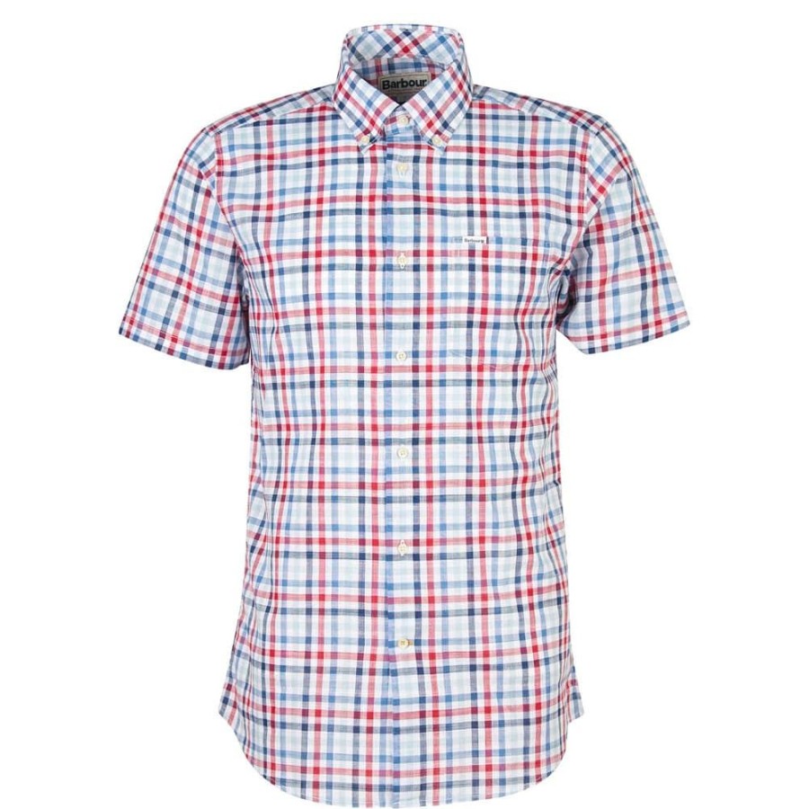 Herren BARBOUR HERRE Skjorter | Barbour - Kinson Short Sleeve Shirt Ternet