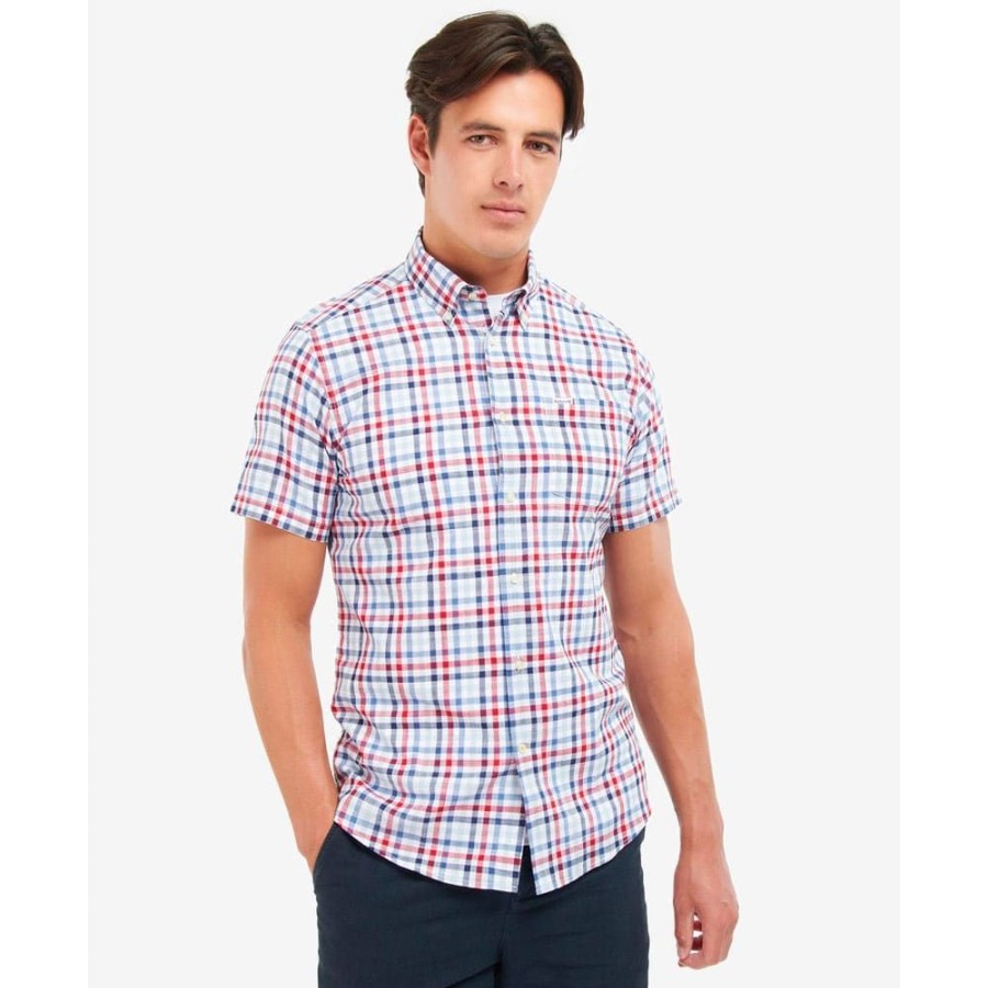 Herren BARBOUR HERRE Skjorter | Barbour - Kinson Short Sleeve Shirt Ternet