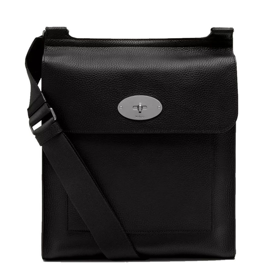 Herren Mulberry MEN Tasker | Mulberry - Antony Messenger, Black & Silver