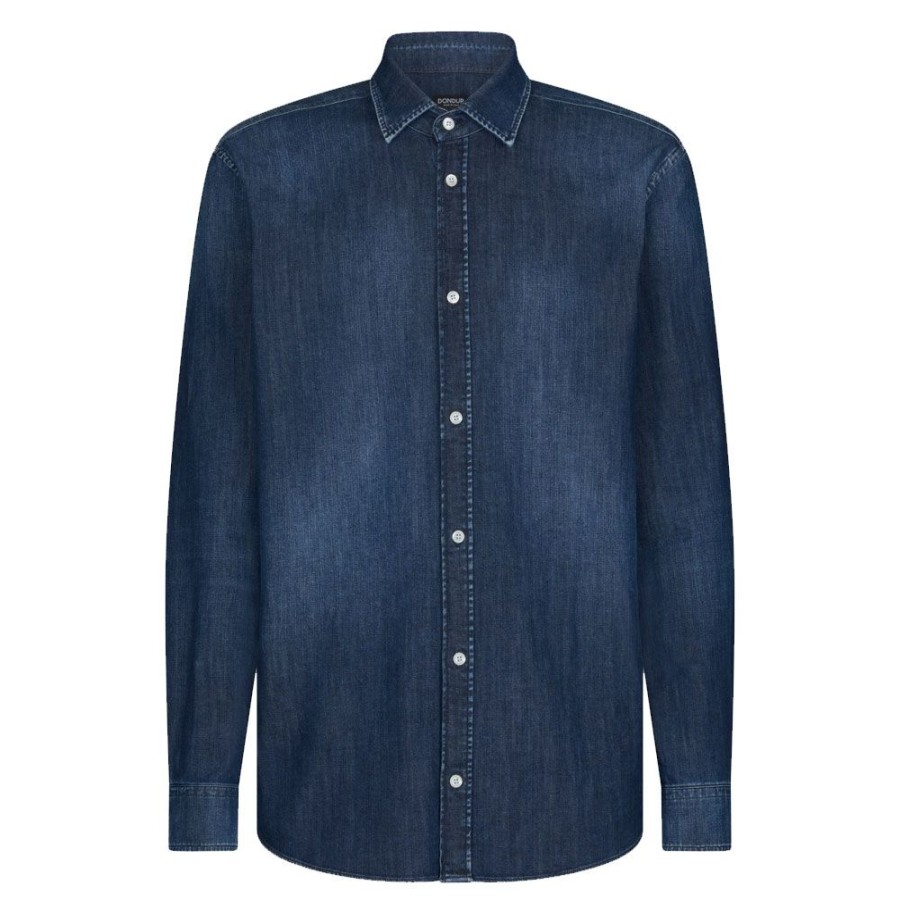 Herren Dondup Skjorter | Dondup Shirt Denim