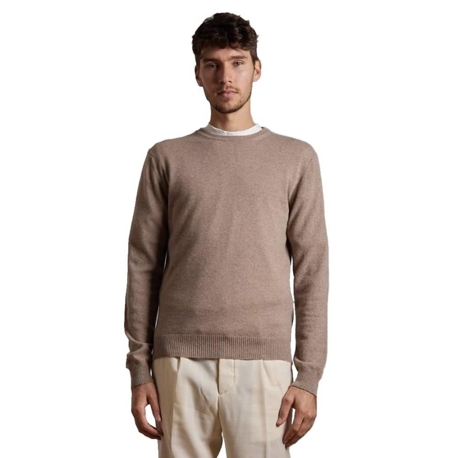 Herren Daniele Fiesoli Strik | Daniele Fiesoli - Crew Neck Knit Beige