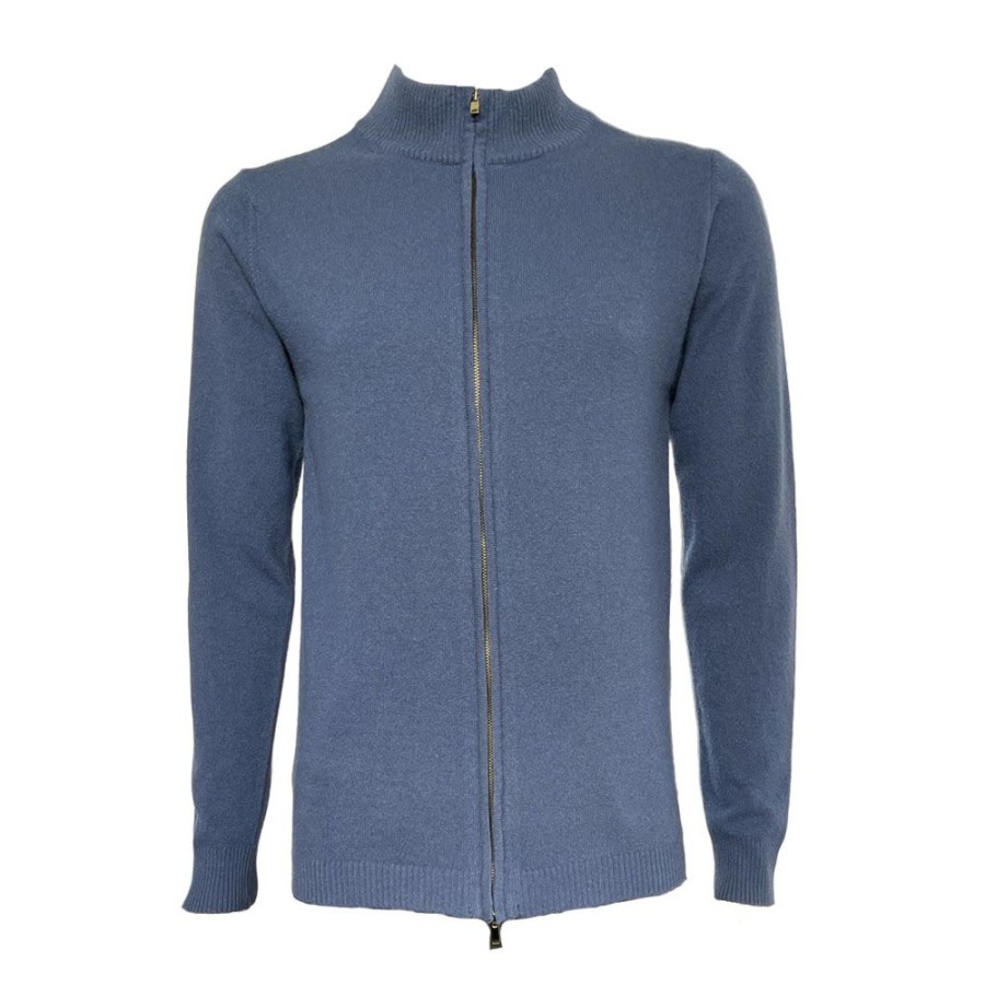 Herren Daniele Fiesoli Strik | Daniele Fiesoli - Zip Knit Cardigan Bla