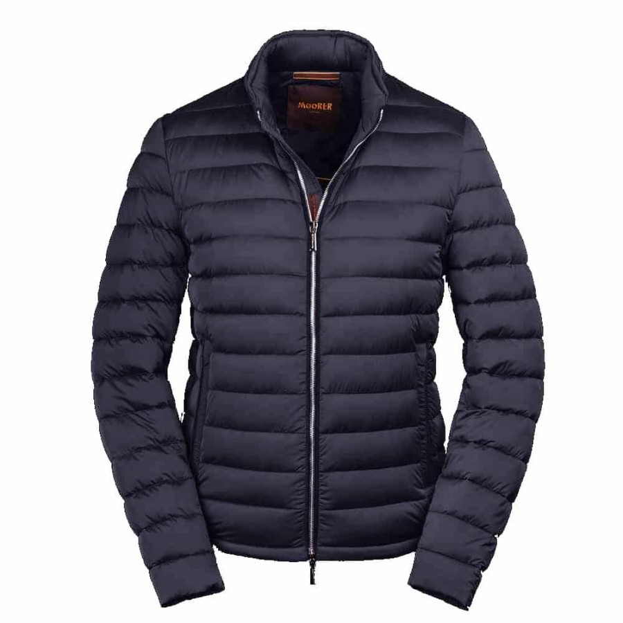 Herren MooRER Overtoj | Moorer - Alec Down Bomber Jacket Navy