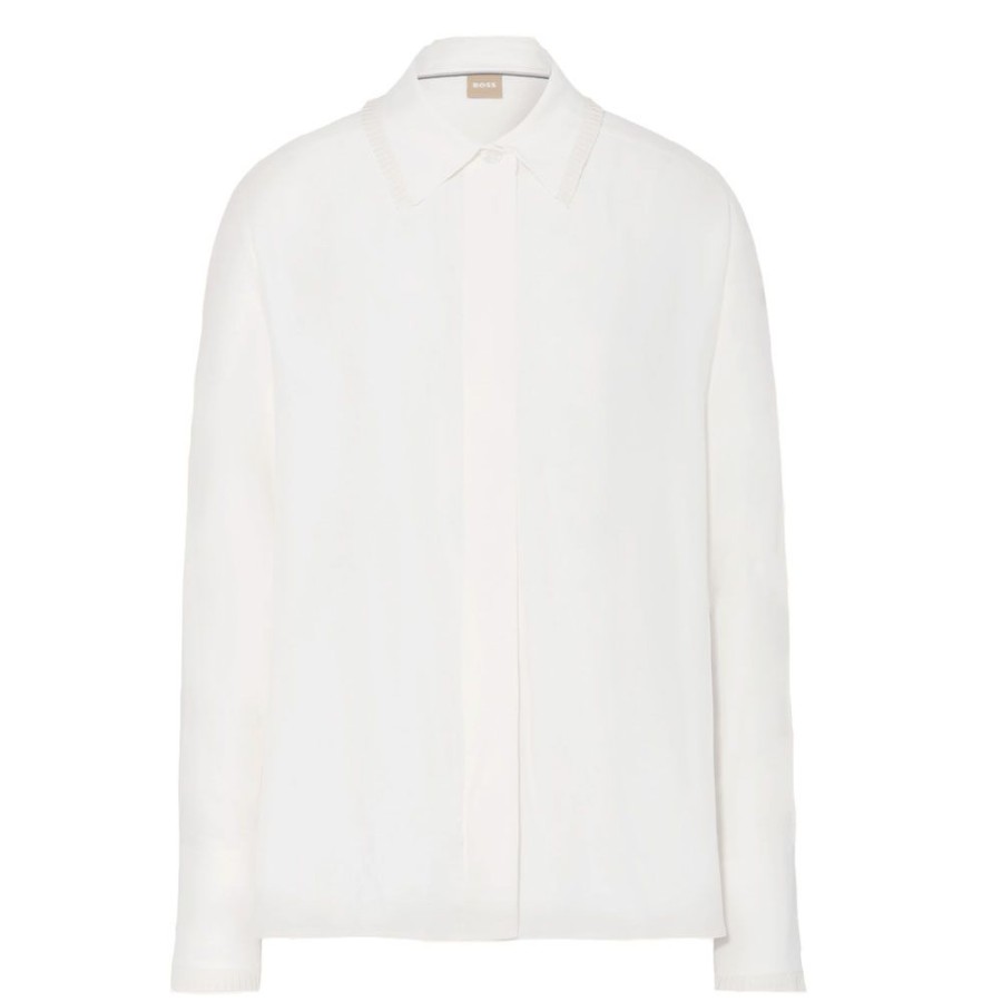 Dame BOSS WOMEN Skjorter | Boss - Biplea Shirt Off White