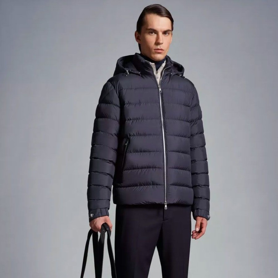 Herren MONCLER HERRE Overtoj | Moncler - Arneb Short Down Jacket Navy