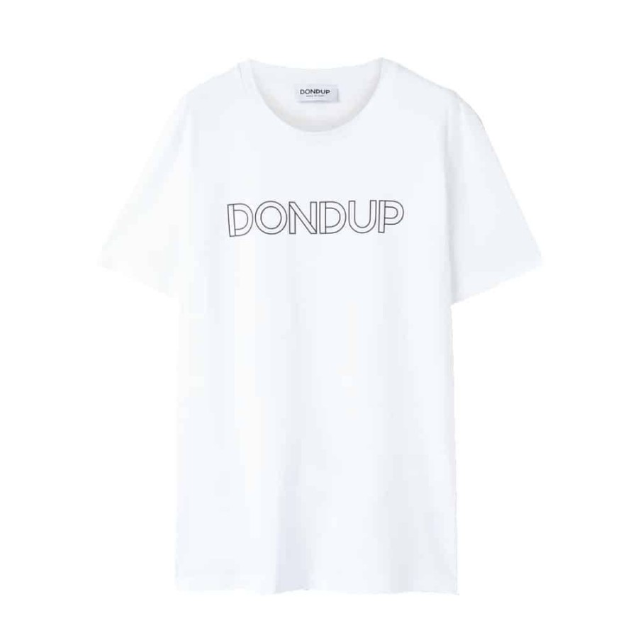 Herren Dondup MEN T-Shirts | Dondup - T-Shirt Hvid