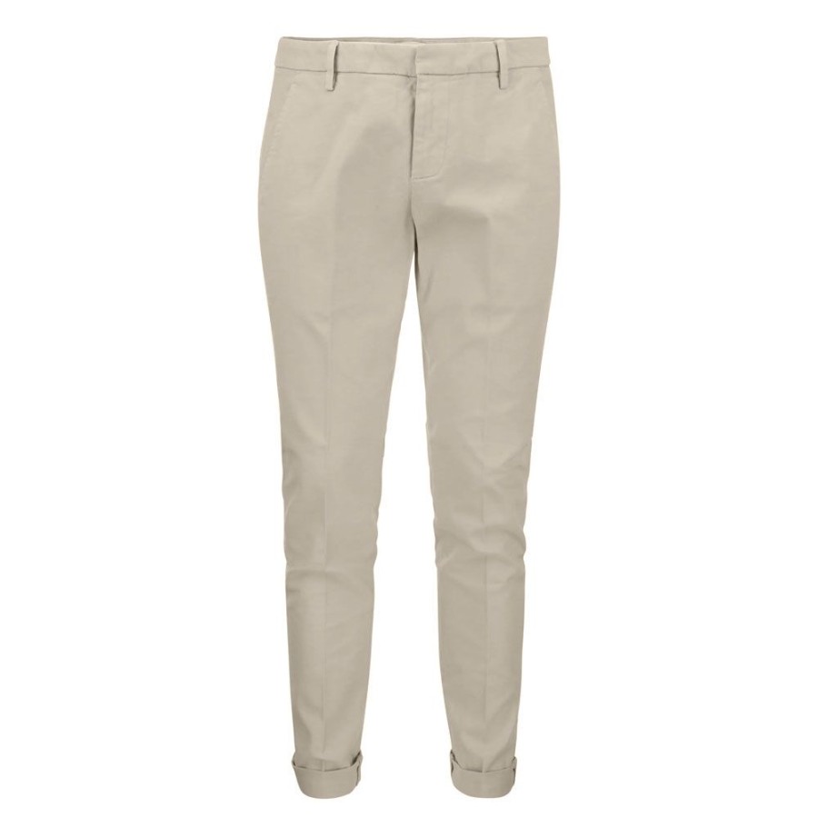 Herren Dondup MEN Bukser | Dondup - Gaubert Chinos Lys Cement