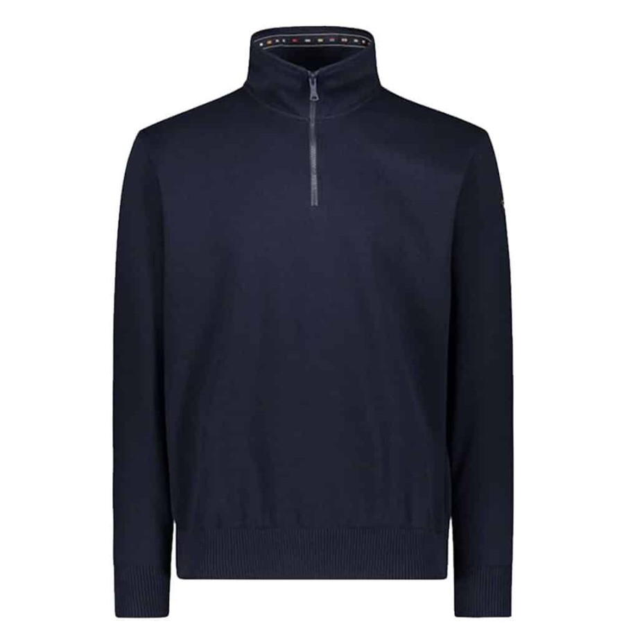 Herren Paul & Shark Sweatshirts | Paul & Shark - Halv-Zip Sweater Navy