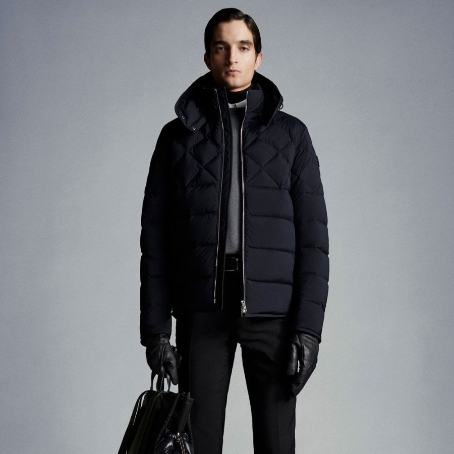 Herren MONCLER HERRE Overtoj | Moncler - Cecaud Down Jacket Navy