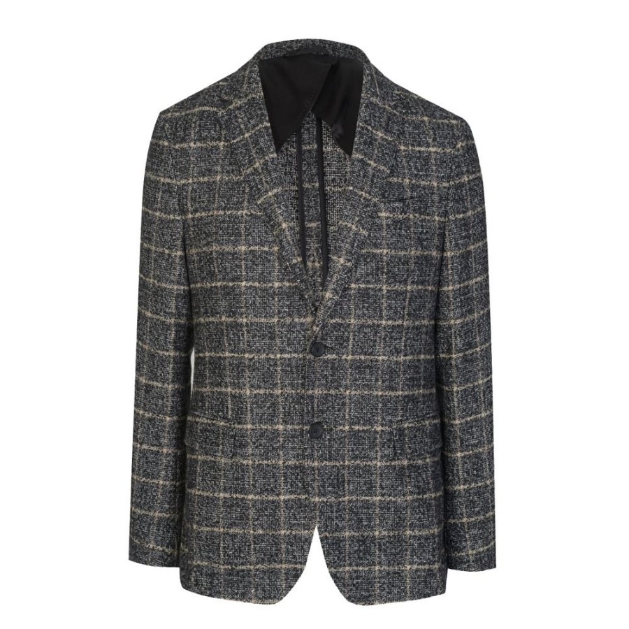 Herren BOSS Blazer | Boss - Wool Blazer Gra