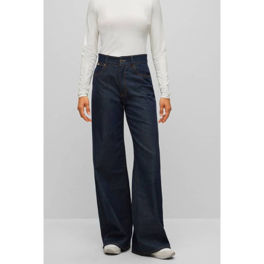 Dame BOSS WOMEN Jeans | Boss - Wide Flare 4.0 Jeans Navy