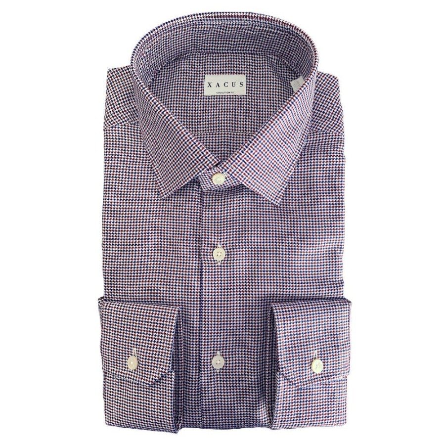 Herren Xacus MEN Skjorter | Xacus - Classic Shirt Monstret Bla