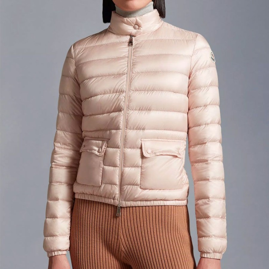 Dame MONCLER DAME Overtoj | Moncler - Lans Down Jacket Lyserod