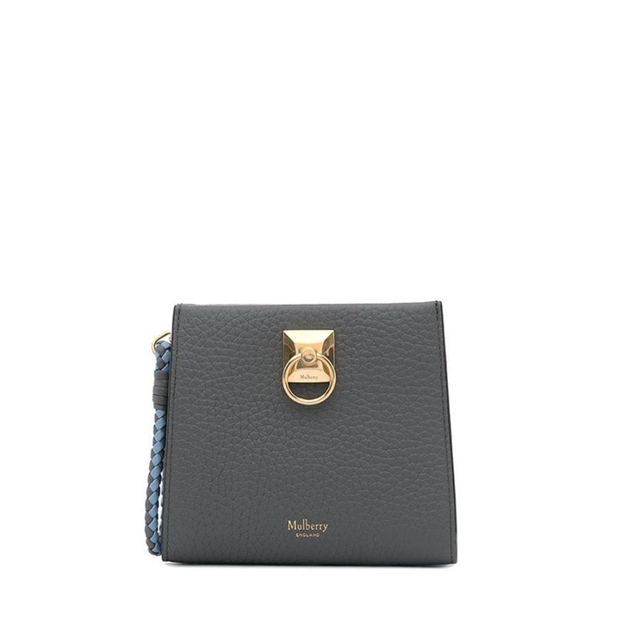 Dame Mulberry Punge | Mulberry - Iris Coin Zip Around Clutch, Charcoal