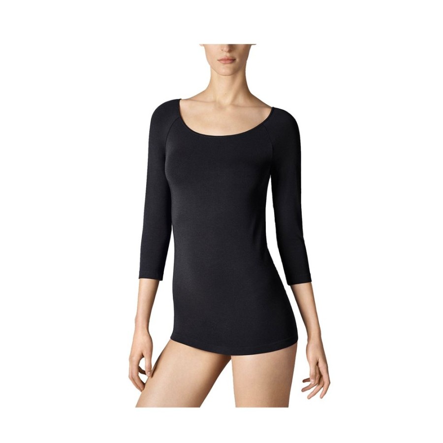 Dame Wolford Bluser | Wolford - Melbourne Pullover, Black Sort