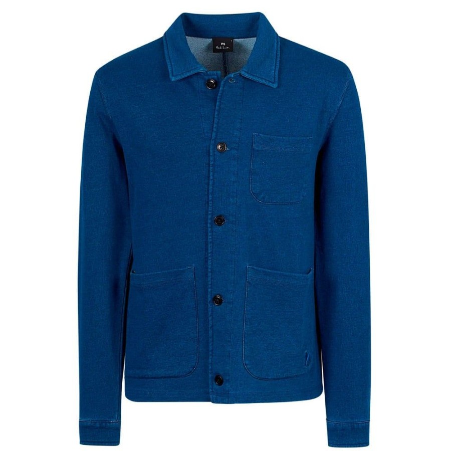 Herren Paul Smith Skjorter | Ps Paul Smith - Sweat-Jacket Indigo