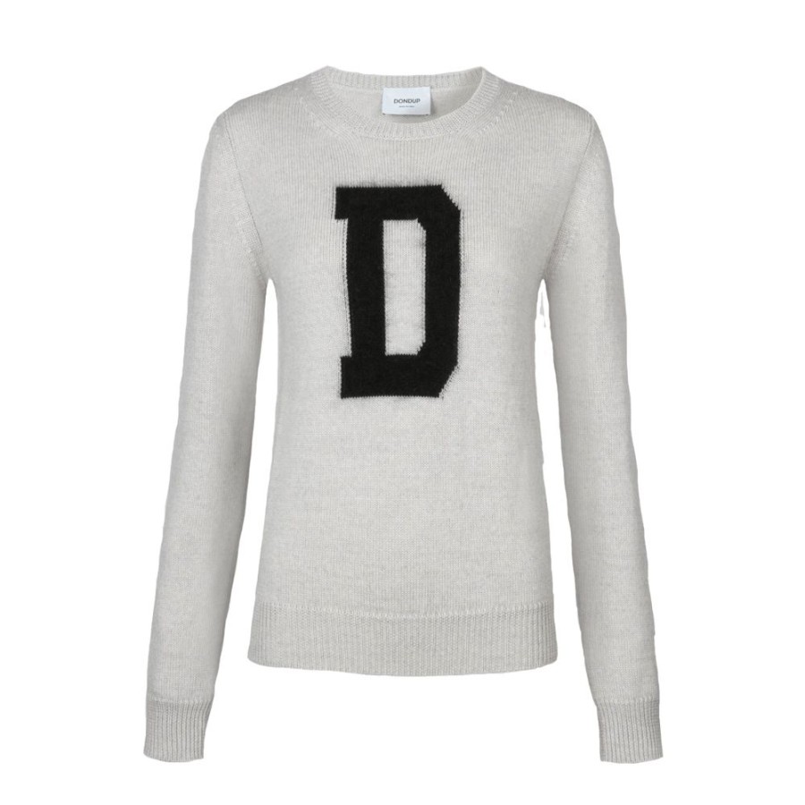 Dame Dondup Strik | Dondup - Pullover, Light Grey Lys Gra